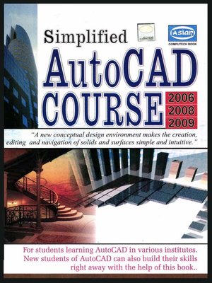 cover image of Simplified AutoCAD Course 2006 / 2008 / 2009